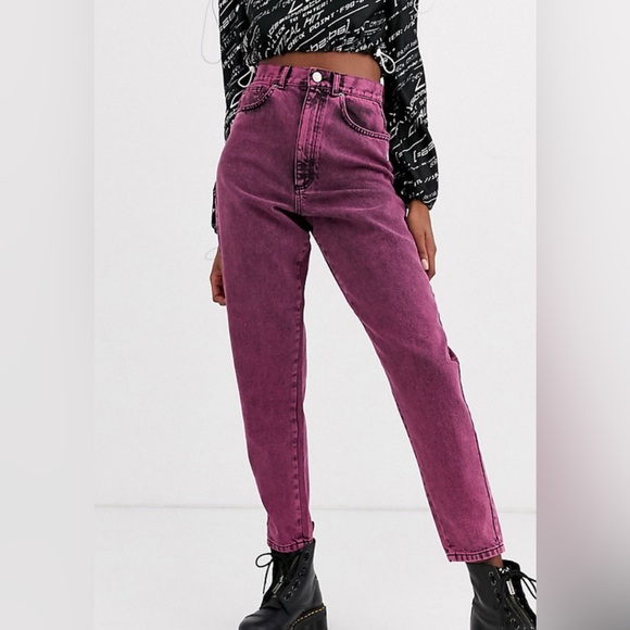 NWT ASOS Pink Acid Wash Jeans. 28 - Picture 1 of 10